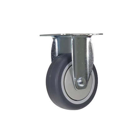 Vestil Dark Gray Rigid Thermoplastic Polyurethane Rubber Caster 4 x 1 1/4 CST-B28-4X1TPR-R